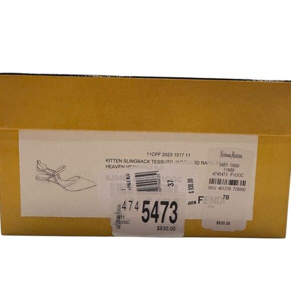 NWT Fendi Kitten Slingback Rafia Pointed Flats (7) - Picture 10 of 10